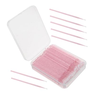 DEARMAMY 100pcs Mini Cotton Swabs for Makeup Application Precision Swabs for Eyelash Extensions and Cosmetic Use Compact Portable Box