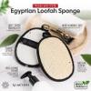 Sturdy Natural Loofah for Men, The Ultimate Men's Loofah Body Scrubber Made with Natural Egyptian Shower luffa Sponge, Bath Shower Sponge lufas for Men - 2 Count (1 Pack) - Black view 3