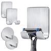 ZeriLion Adhesive Razor Holder & Hook Combo Pack (2+2) - Waterproof 304 Stainless Steel Organizers for Bathroom, Shower, Kitchen Use view 1