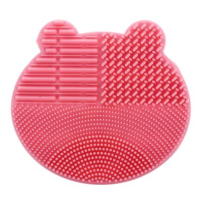 Gogogmee Silicone Makeup Brush Cleaning Mat and Storage Holder for Easy Makeup Brush Care and Organization for Women and Girls and Convenient Design in Pink