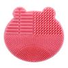 Gogogmee Silicone Makeup Brush Cleaning Mat and Storage Holder for Easy Makeup Brush Care and Organization for Women and Girls and Convenient Design in Pink view 1