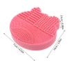 Gogogmee Silicone Makeup Brush Cleaning Mat and Storage Holder for Easy Makeup Brush Care and Organization for Women and Girls and Convenient Design in Pink view 2