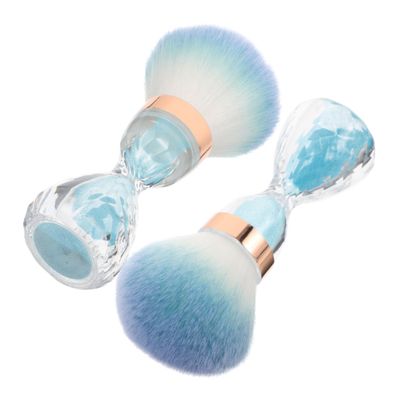 DEARMAMY 2pcs Multi-purpose Beauty Tools Nail Dust Brush Soft Head for Gentle Nail Makeup Cleaning Portable Efficient