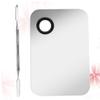 Beaupretty 2sets Stainless Steel Board Makeup Palette Set Nail Art Palette Box Nail Art Supplies for Home Salon view 1