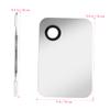 Beaupretty 2sets Stainless Steel Board Makeup Palette Set Nail Art Palette Box Nail Art Supplies for Home Salon view 2