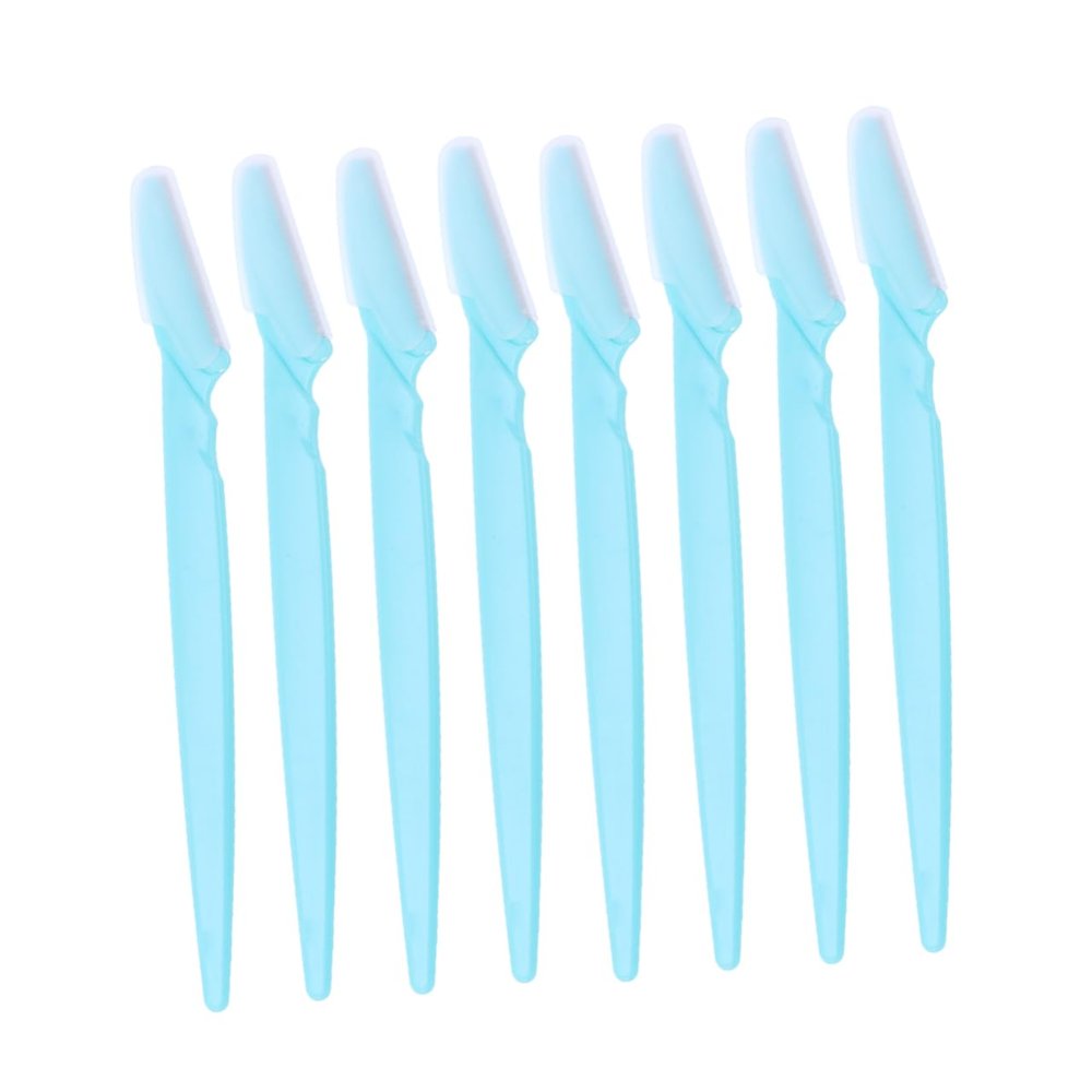 VICASKY Stainless Steel Eyebrow Razors 30pcs Portable Facial Trimmers for Women Ergonomic Handle Makeup Tool for Precise Shaping