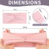 12 Pcs Stretchy Headbands for Women, Absorbed Sport Headband Soft Twist Knotted Hairbands for Daily Life Yoga Workout(Light yellow/Pink/Blue/Green) view 2