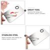 Healeved Mixing Color Palette Set with Mixing Rod Stainless Steel Cosmetic Palette for Nail Art and Makeup Durable Beauty Tool Kit for Professionals and DIY Users view 4