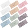 12 Pcs Stretchy Headbands for Women, Absorbed Sport Headband Soft Twist Knotted Hairbands for Daily Life Yoga Workout (Light Morandi) view 1