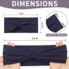 12 Pcs Stretchy Headbands for Women, Absorbed Sport Headband Soft Twist Knotted Hairbands for Daily Life Yoga Workout(Black/Dark blue/Brown/Grey) view 2
