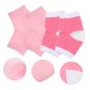 PartyKindom 2pairs Vented Moisturizing Gel Heel Sleeves of Elastic Foot Protectors for Dry Cracked Feet Breathable Cotton Gel Material for Daily view 2