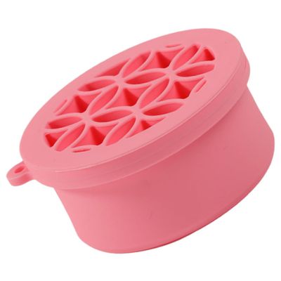 Healeved Makeup Brush Cleaner Mat Makeup Brush Cleaning Bowl Over The Sink Dish Drying Rack Rinse Makeup Brush Cleaning Mat Scrubber Lid Makeup Sponge Cleaner Machine Gloss Pink