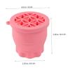 Healeved Makeup Brush Cleaner Mat Makeup Brush Cleaning Bowl Over The Sink Dish Drying Rack Rinse Makeup Brush Cleaning Mat Scrubber Lid Makeup Sponge Cleaner Machine Gloss Pink view 3