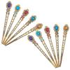 CALLARON 10pcs Chinese Hair Stick Pin Rhinestone Hair Sticks for Long Styling Accessories view 1