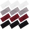 12 Pcs Stretchy Headbands for Women, Absorbed Sport Headband Soft Twist Knotted Hairbands for Daily Life Yoga Workout(Black/Grey/White/Red) view 1