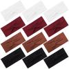 12 Pcs Stretchy Headbands for Women, Absorbed Sport Headband Soft Twist Knotted Hairbands for Daily Life Yoga Workout(Black/Brown/White/Red) view 1