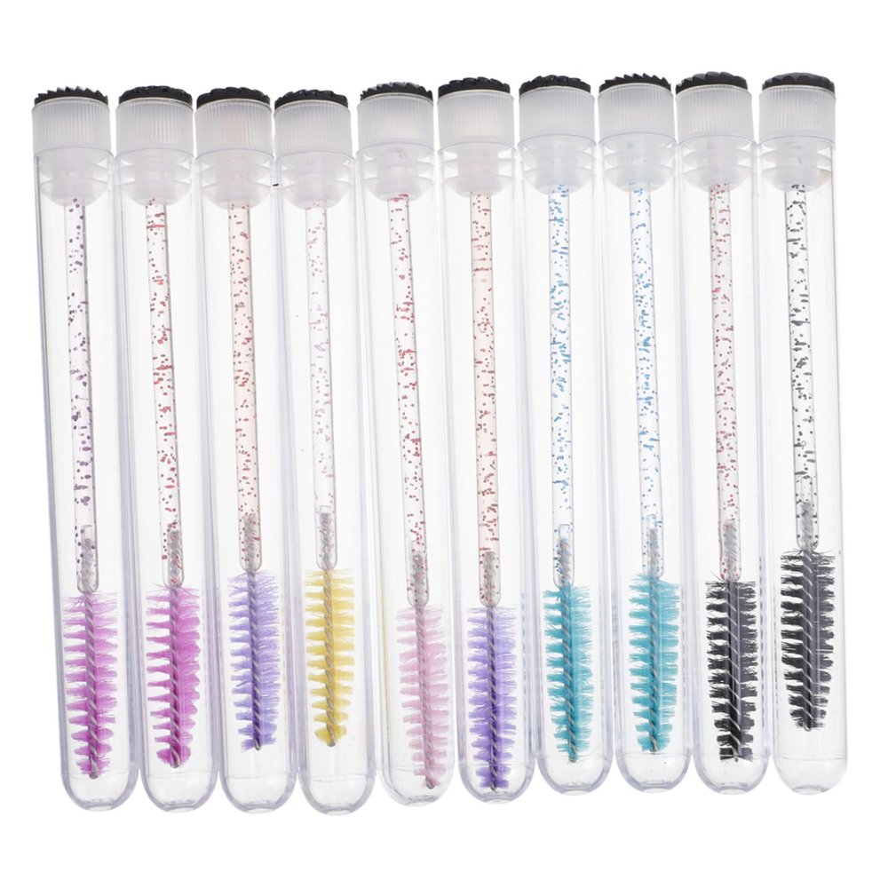 HONMEET 30pcs Disposable Mascara Wands with Tube Applicators for Eyelash Makeup Lightweight for Travel and Daily Use Random Colors