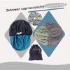 2Pcs Genergy Shower Cap Waterproof, Adjustable Shower Caps for Women, Luxury Baths Cap with Satin Lining, Extra Large, Double Layers, Reversible Elastic Bathing Cap view 2