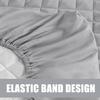 LDLCYCN Grey/a,190 * 80cm(R), Massage Table Cover Quilted Spa Bed Cover with Face Hole Beauty Salon Massage Table Fitted Sheet Dustproof Lash Bed Cover with Elastic Cord All-Round Wrap Square Head view 4