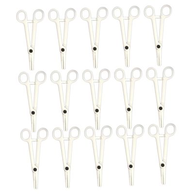 TOVINANNA 25pcs Disposable Piercing Clamps Plastic Forceps Clamp for Body Piercing Professional Tools