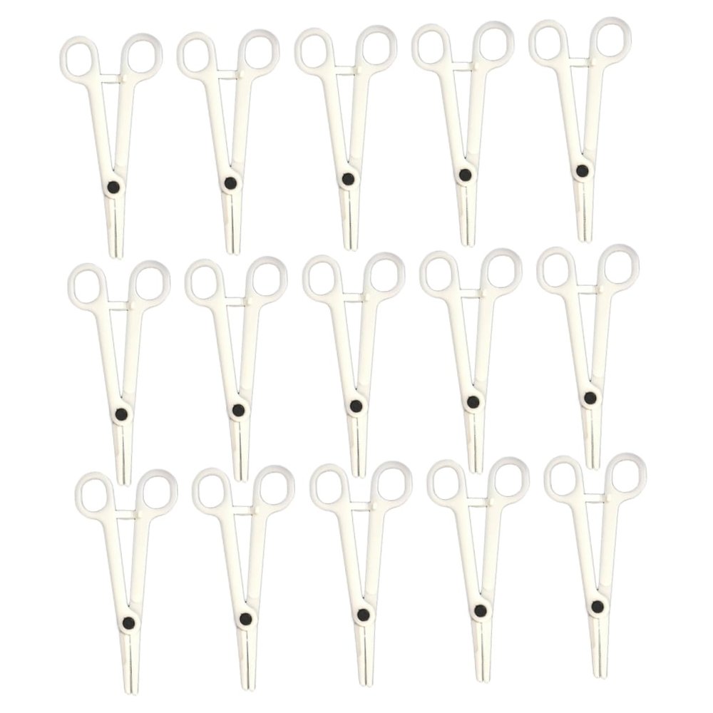 TOVINANNA 25pcs Disposable Piercing Clamps Plastic Forceps Clamp for Body Piercing Professional Tools