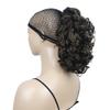 12" Culry Brown With Blonde Highlights Clip On Ponytailtail With Butterfly Clip Hairpiece Synthetic Fibres 8 Medium Brown view 1