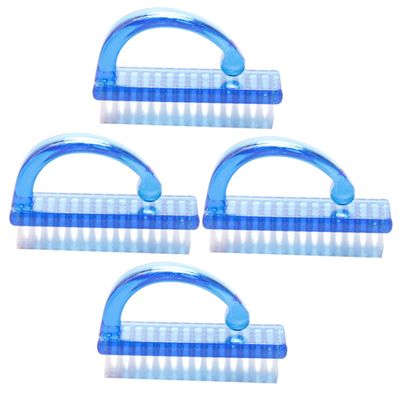 PartyKindom 4pcs Nail Cleaning Brush for under Nails and Toes Compact Fingernail Scrub Brushes for Manicure and Pedicure