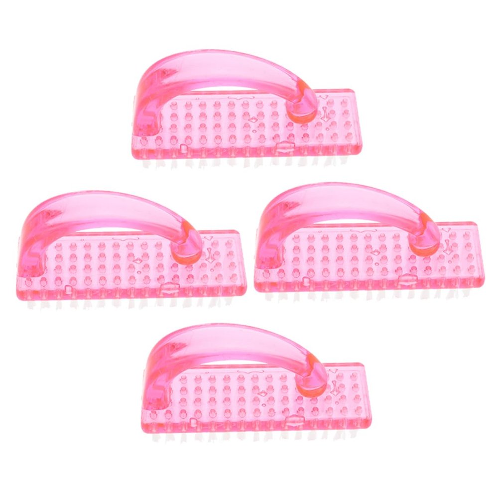 PartyKindom 4pcs Fingernail Cleaning Brush Nail Scrub for Easy Cleaning of Fingernails and Toenails Lightweight Design for Home and Travel Use