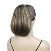 11" Straight Brown With Highlights Clip On Ponytailtail With Butterfly Clip Hairpiece Synthetic Fibres 230t Ombre blonde view 2