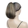 11" Straight Brown With Highlights Clip On Ponytailtail With Butterfly Clip Hairpiece Synthetic Fibres 230t Ombre blonde view 3
