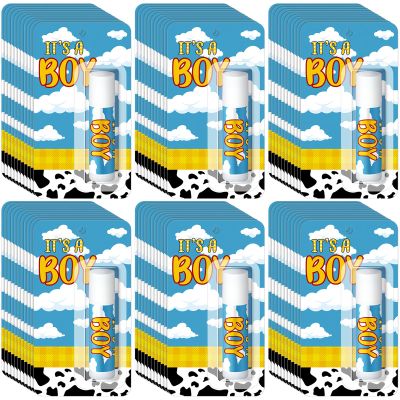 30 Pack It's a Boy Story Baby Shower Games Prizes Party Gifts Bulk Cow Lip Balms Favors for Winners Adults Guests Gender Reveal Favors Decorations Baby Shower Souvenirs Gift Bags Stuffers