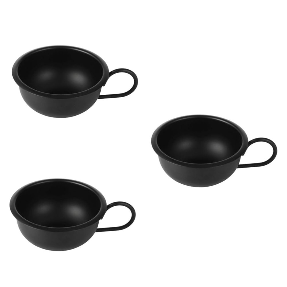 Beaupretty 3pcs Metal Shaving Bowl for Men and Simple Design for Home and Barber Use Shaving Cream Soap Holder for Grooming