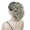 12" Culry Brown With Blonde Highlights Clip On Ponytailtail With Butterfly Clip Hairpiece Synthetic Fibres 230T view 1