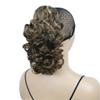 12" Culry Brown With Blonde Highlights Clip On Ponytailtail With Butterfly Clip Hairpiece Synthetic Fibres 230T view 2
