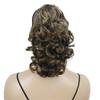 12" Culry Brown With Blonde Highlights Clip On Ponytailtail With Butterfly Clip Hairpiece Synthetic Fibres 230T view 3