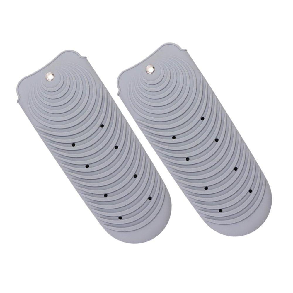 CALLARON 2pcs Silicone Heat Resistant Mat Pouch for Curling Iron Hair Straightener Portable Travel Case for Hot Hair Tools Fit Stylish Design for Easy Storage