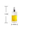 50ml Molding Glass Dropper Bottles with Double-layer Dropper Cap with Glass Pipette with Threaded 18/400 for Essential Oils, Leak Proof Travel Bottles, Set of 6 (Silver) view 2