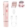 2-in-1 Women's Body Shaver,2025 Upgrade Electric Shaver Bikini Trimmer for Women,Dual Head Cordless Electric Razor IPX7 Waterproof Wet and Dry Hair Trimmer for Face Lip Chin Underarm Legs (Pink) view 1