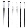 6 PCS Thin Eyeliner Brush Set, Fine Angled Eyeliner Brushes Angled Eye Liner Brush Ultra Fine Bent Makeup Brushes Pointed Round Eye Liner Makeup Tool for Women Girls Beauty Cosmetic view 1