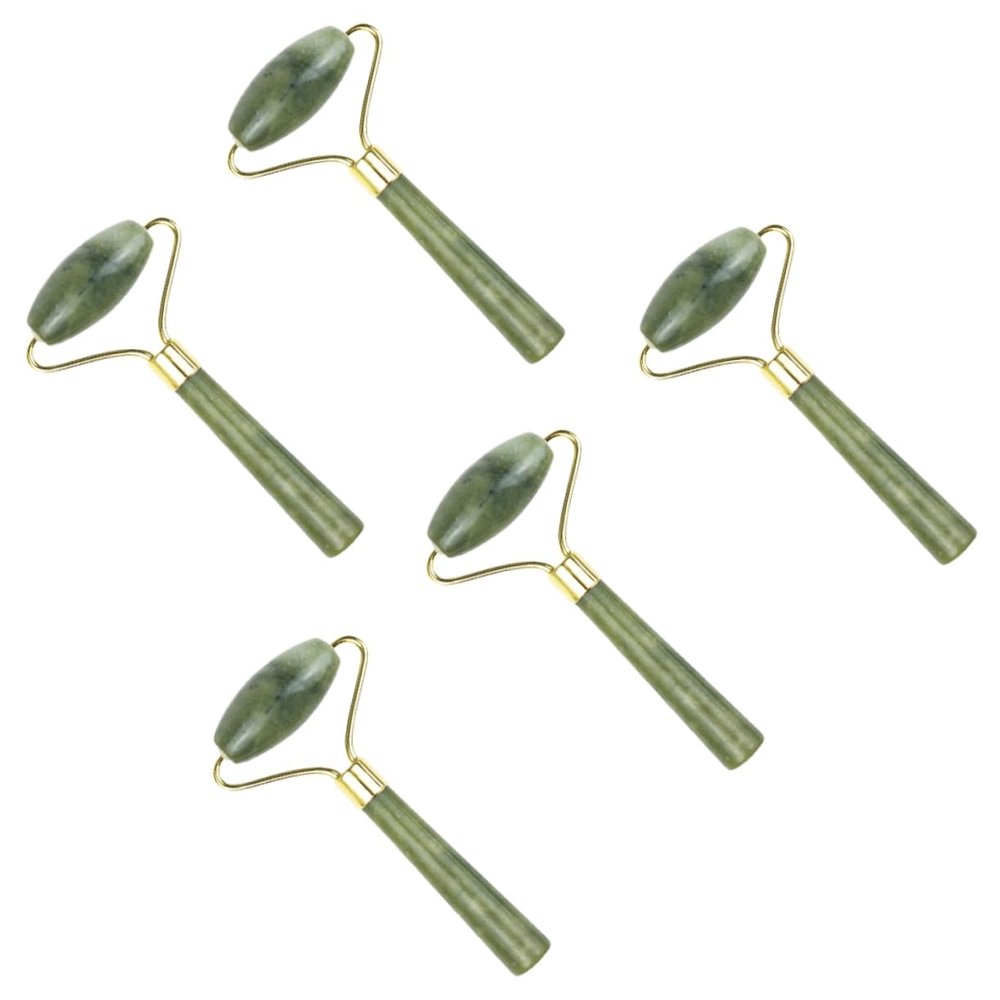 Beaupretty 5pcs Jade Eye Roller Set for Natural Skin Care Facial Massage Tool for Puffiness Relief and Aging Lightweight and Portable Beauty Roller for Home Use