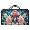 AGHESOTH Abstract Flower Pattern Toiletry Bag Water Proof Travel Makeup Case Large Capacity 4 in 1 Foldable Cosmetics Storage for Women Men Removable Zipper Clear PVC Pockets view 2