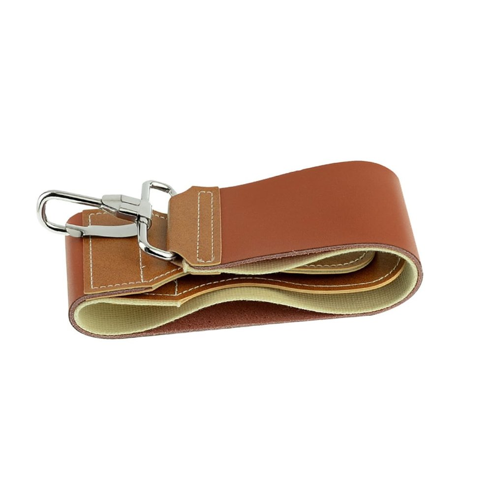 CALLARON Barber Sharpening Cloth Leather Straight Razor Strop for Razor Sharpening Belt Dual Straps