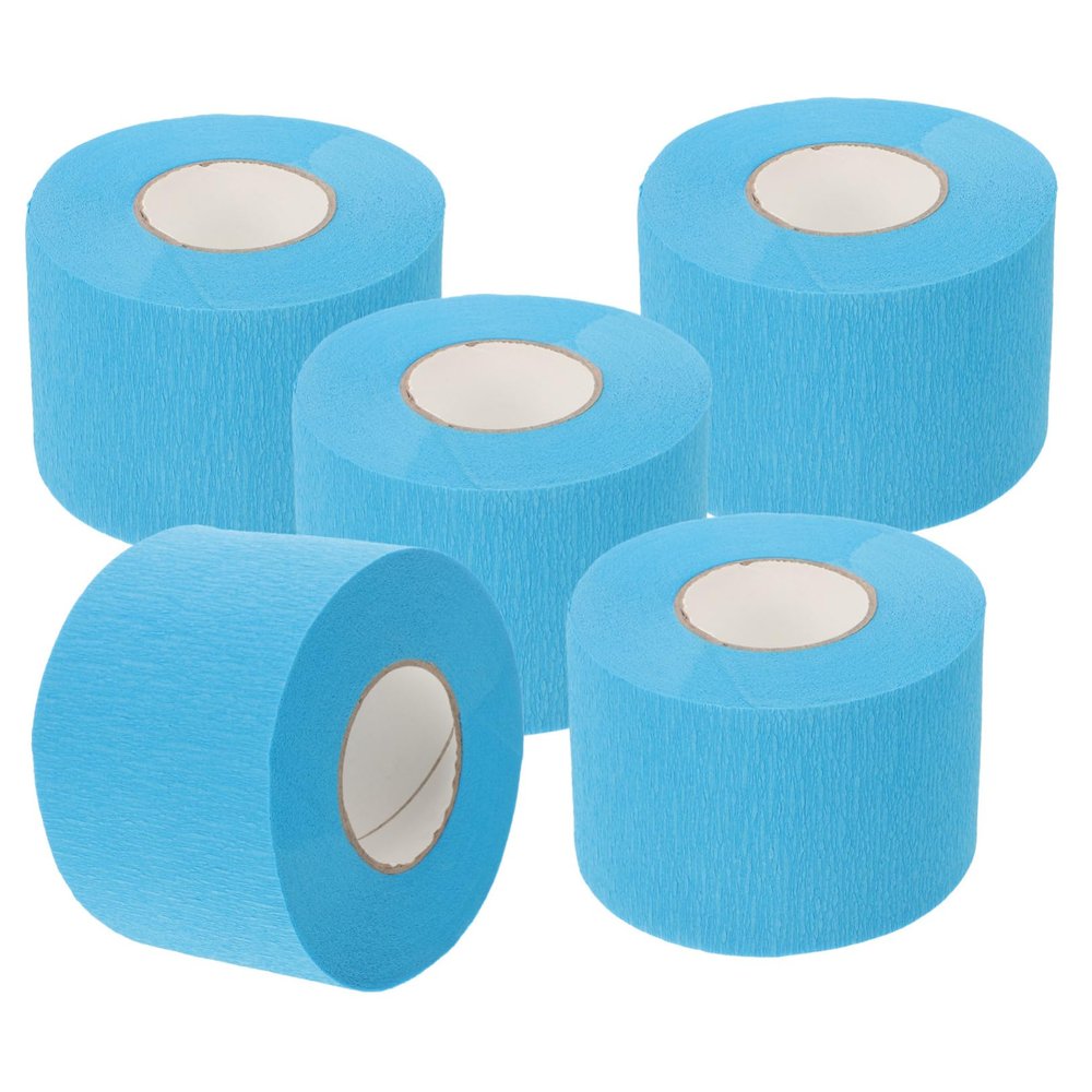 CALLARON 5rolls Hairstylist Barber Shop Supply Disposable Neck Strip Paper for Hair Cutting Gentle Material