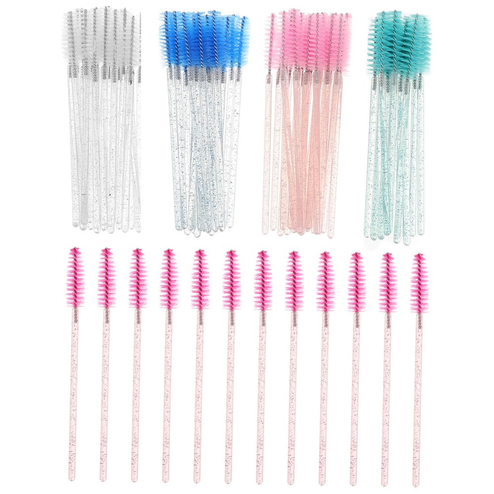 CALLARON 250pcs Brow Spoolies and Eyelash Brushes Portable Multi-purpose Grooming Tools for Eyebrow Lamination and Eyelash Extensions Soft Bristle Applicators for Makeup Touch-ups