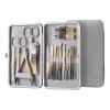 18-Piece Nail Clippers Set, Professional Manicure Pedicure Kit for Men & Women, Stainless Steel Nail Clipper Set with Grey PU Leather Case, Personal Care & Grooming Accessories view 2