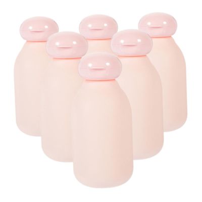 NULYLU 100ml PE Flip Top Travel Bottles 6-Pack Wear-Resistant Multi-Function Lotion Containers for Travel and Home Use Portable Empty Cosmetic and Hygiene Squeeze Bottles