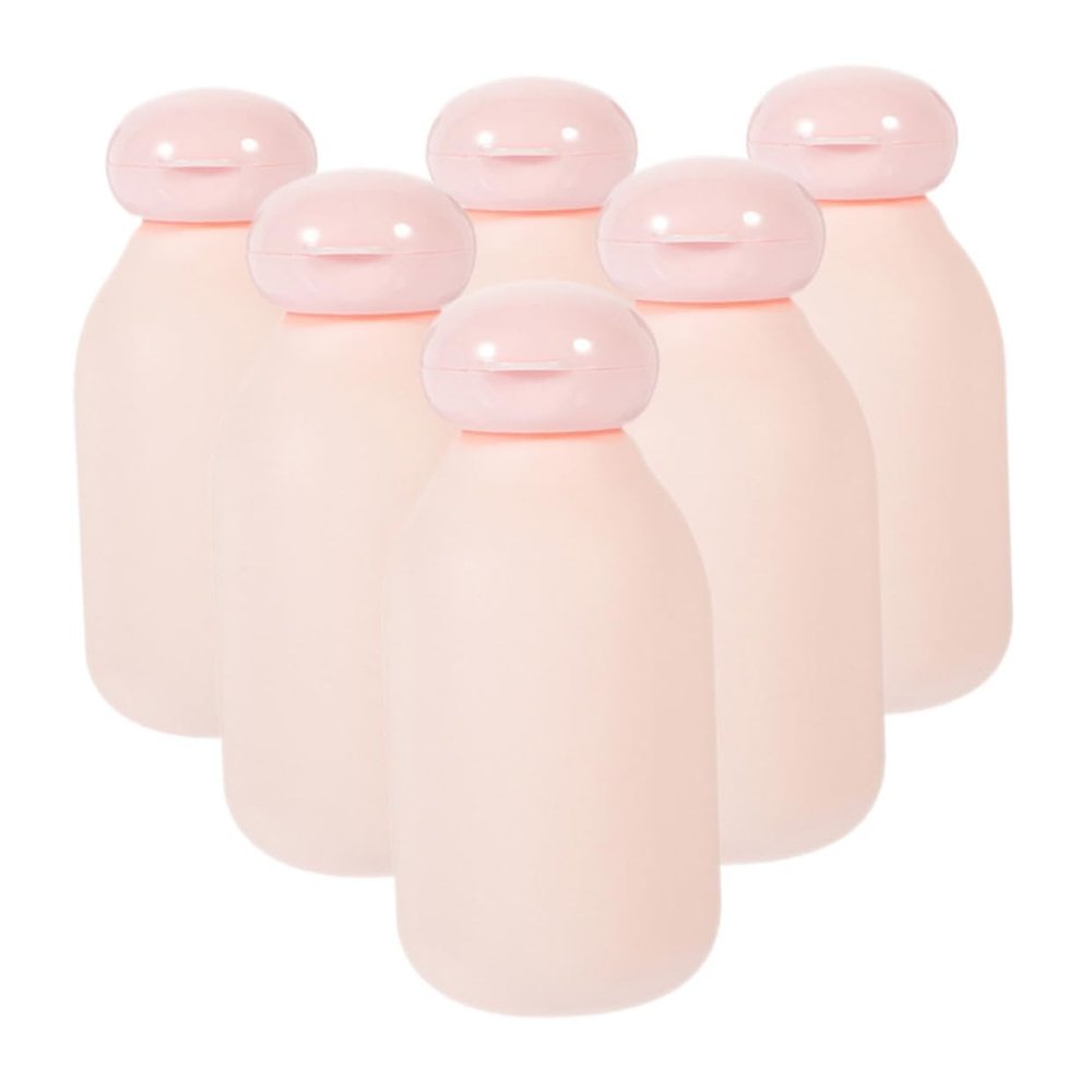 NULYLU 100ml PE Flip Top Travel Bottles 6-Pack Wear-Resistant Multi-Function Lotion Containers for Travel and Home Use Portable Empty Cosmetic and Hygiene Squeeze Bottles