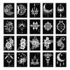 20 Sheets Temporary Tattoo Stencil Kit, Tattoo Templates for Real Tattoos Mehndi Stencils for Kids Teens Adults Body Paint view 1