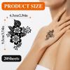 20 Sheets Temporary Tattoo Stencil Kit, Tattoo Templates for Real Tattoos Mehndi Stencils for Kids Teens Adults Body Paint view 3