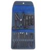 16-Piece Manicure Pedicure Kit, Nail Clippers Set with Nail Scissors, Nail File & Grooming Tools, Stainless Steel Tools in Grey PU Leather Case, Complete Nail Care Set view 2